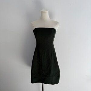Wilfred Strapless Mini Dress | Forest Green | Women’s Size 6
